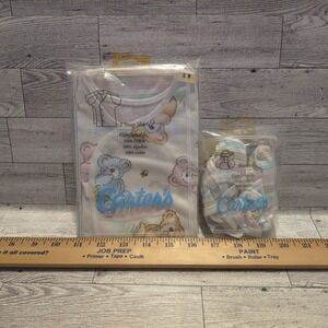 Carter's Snap 2 Snap Shirts Bears And Striped Booties New In Package 6 Months